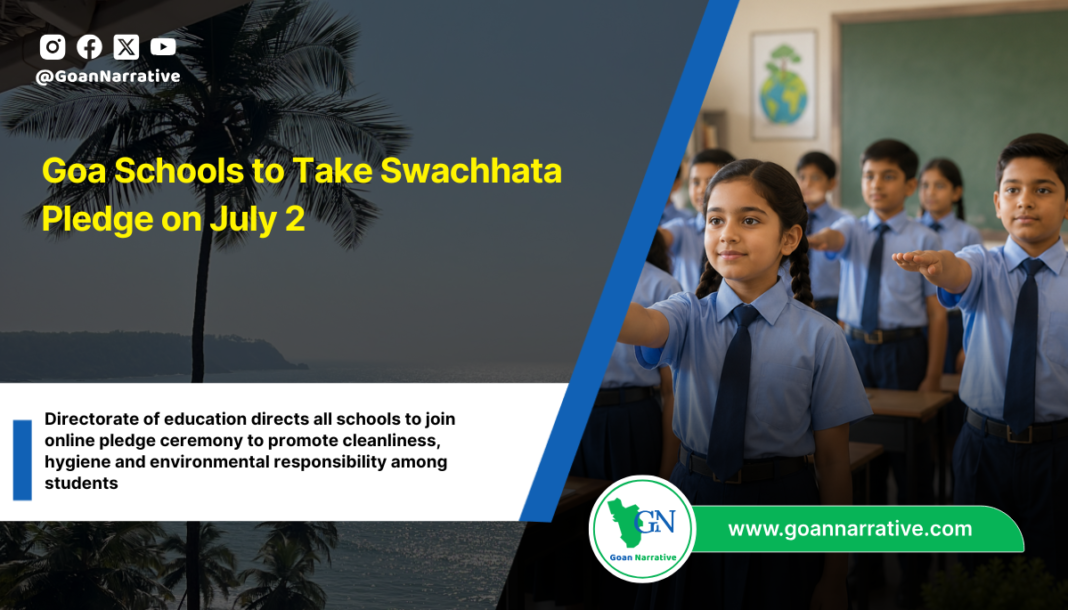 Goa Schools to Take Swachhata Pledge on July 2