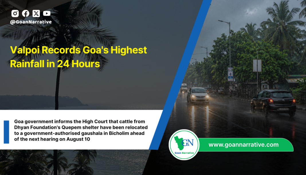 Valpoi Records Goa's Highest Rainfall in 24 Hours