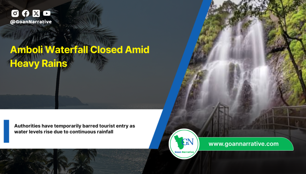 Amboli Waterfall Closed Amid Heavy Rains