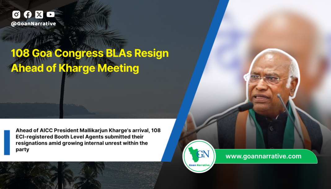 108 Goa Congress BLAs Resign Ahead of Kharge Meeting