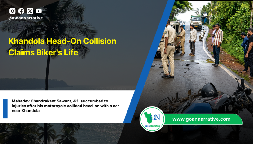 Khandola Head-On Collision Claims Biker's Life