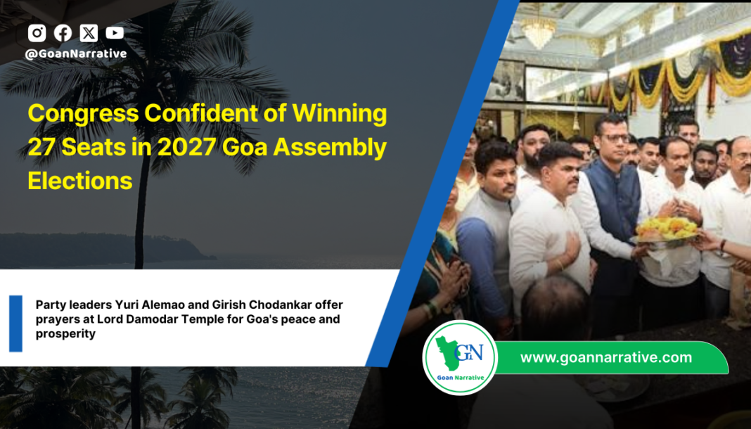 Congress Confident of Winning 27 Seats in 2027 Goa Assembly Elections