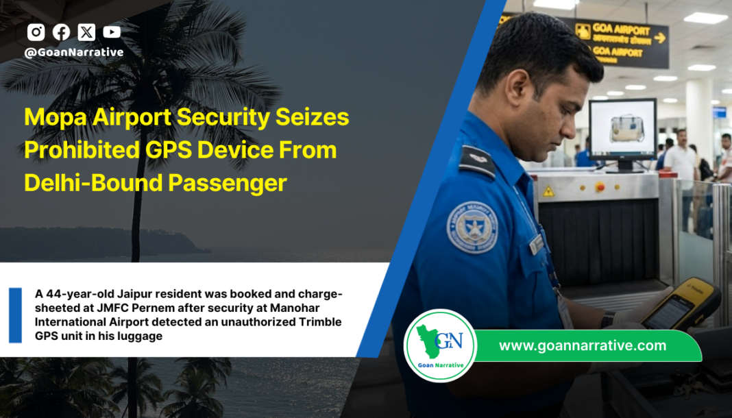 Mopa Airport Security Seizes Prohibited GPS Device From Delhi-Bound Passenger