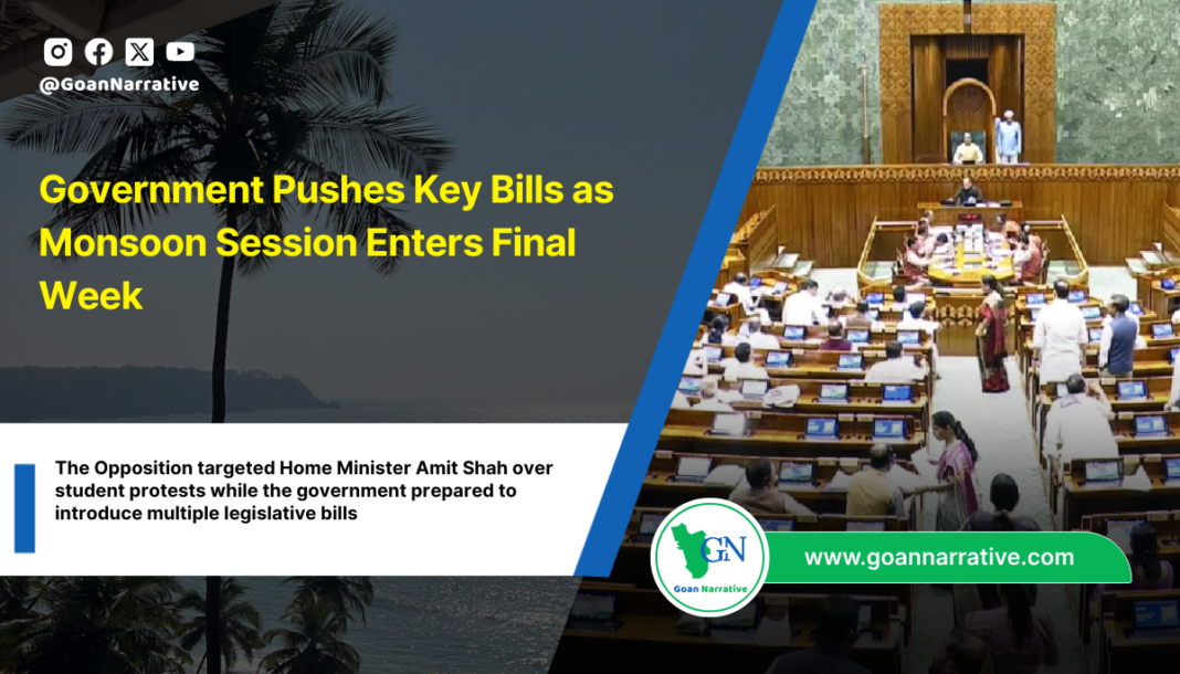 Government Pushes Key Bills as Monsoon Session Enters Final Week