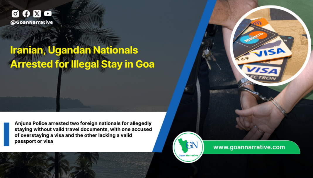 Iranian, Ugandan Nationals Arrested for Illegal Stay in Goa