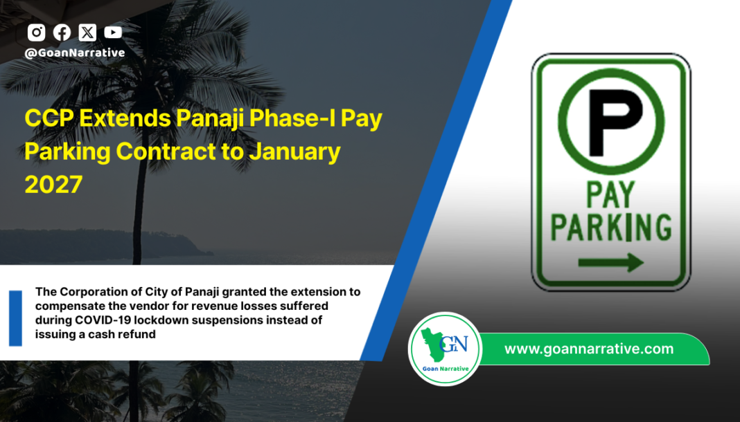 CCP Extends Panaji Phase-I Pay Parking Contract to January 2027