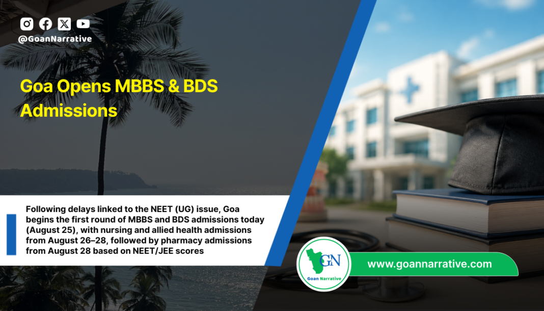 Goa Opens MBBS & BDS Admissions