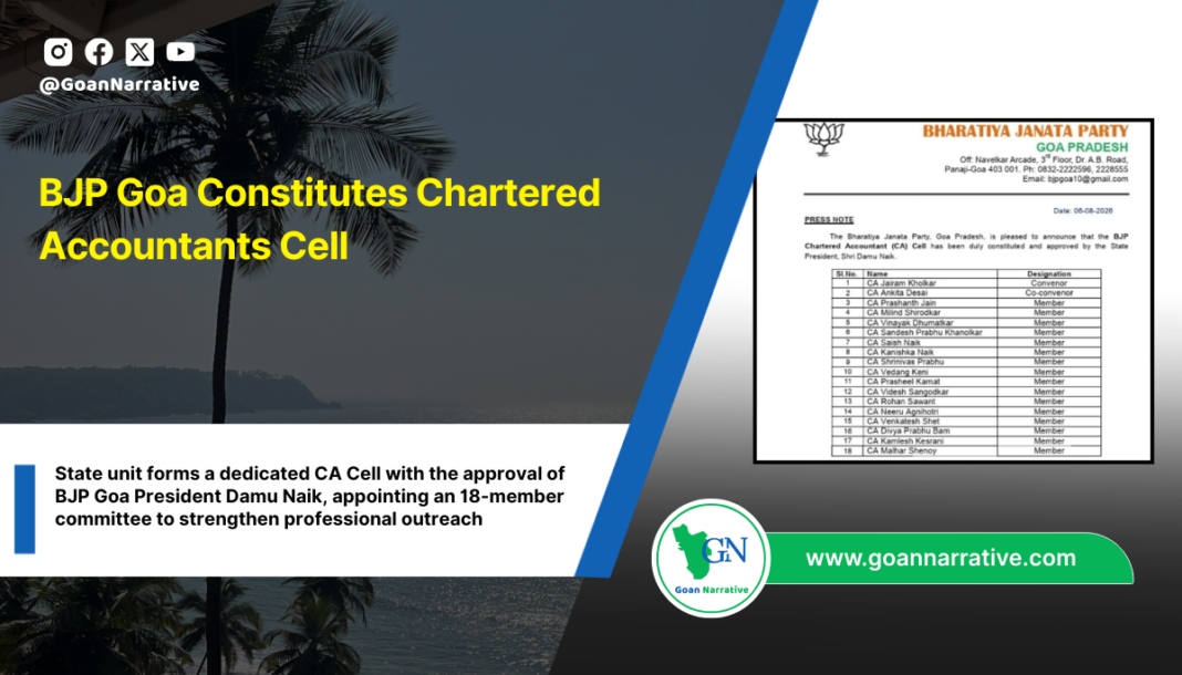 BJP Goa Constitutes Chartered Accountants Cell