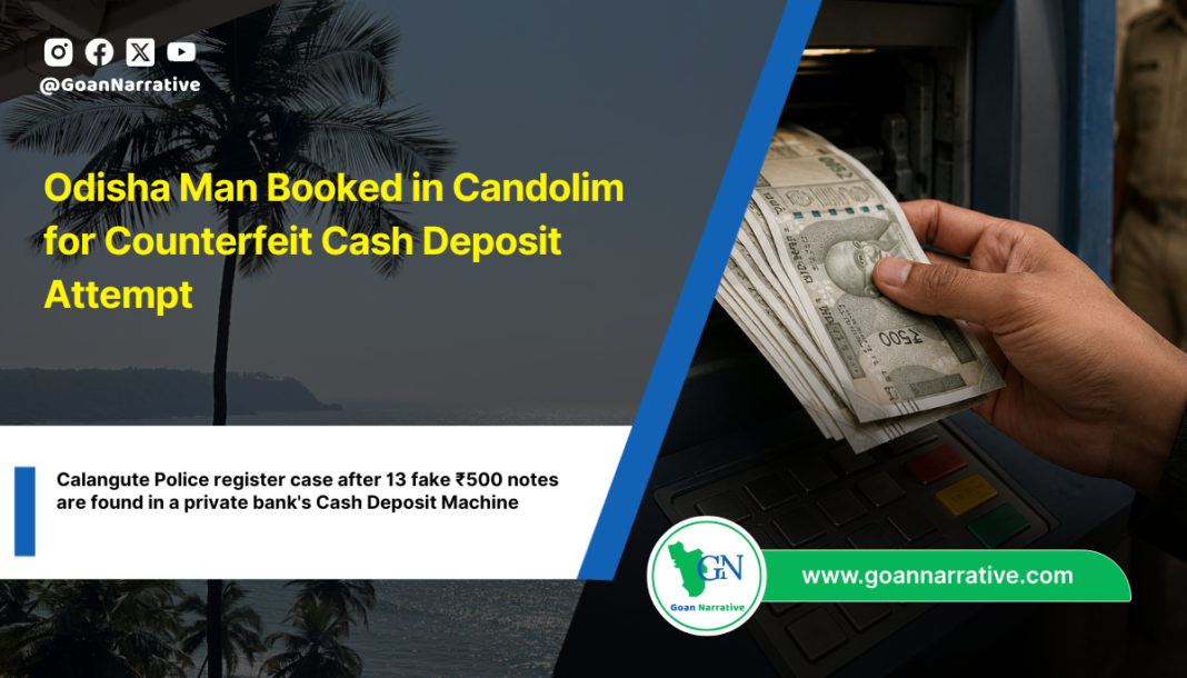 Odisha Man Booked in Candolim for Counterfeit Cash Deposit Attempt