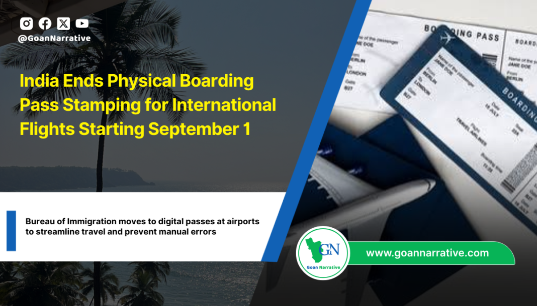 India Ends Physical Boarding Pass Stamping for International Flights Starting September 1