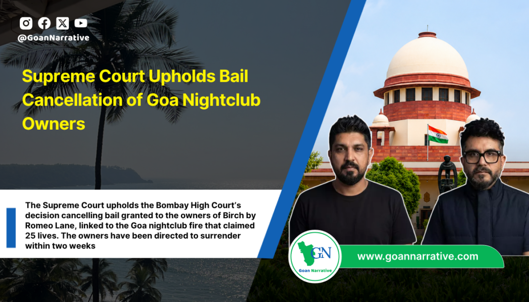 Supreme Court Upholds Bail Cancellation of Goa Nightclub Owners