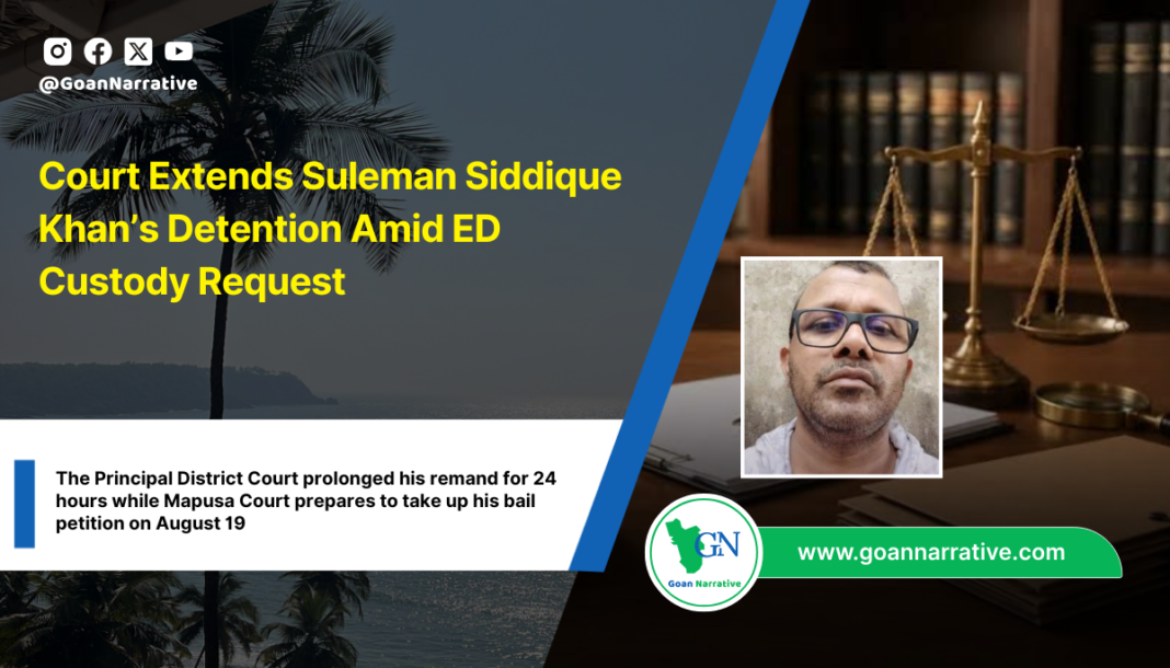 Court Extends Suleman Siddique Khan’s Detention Amid ED Custody Request